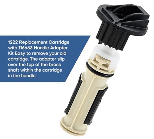 Cartucho de substituição 1222 com kit adaptador de alça 116653 para Moen, compatível com uma torneir