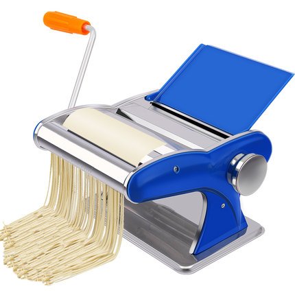 CGOLDENWALL - Tagliatelle manuale per pasta per pasta per la casa, con 8 impostazioni di spessore regolabili, in acciaio INOX (2-3mm/4-5mm/9mm larghezza tagliatella) (blu)