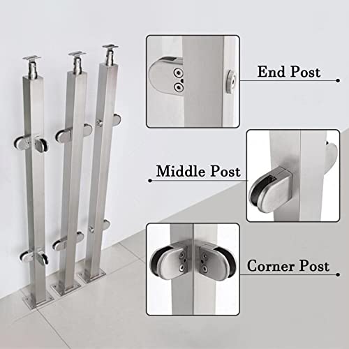 Panneau de serrage taille du poteau d'angle Gar Dec LoftRailing pour fixation au sol - 8