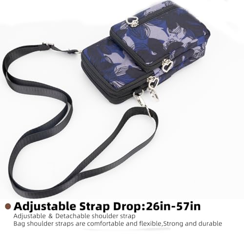 Image of JANKS Small Crossbody Bag for Women - Mini Phone Purses with Crossbody Strap and Wallet - Nylon Arm Bag
