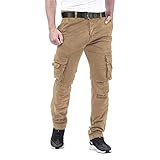 Crazyfire Khaki Pants Mens Work Cargo Military Pants Tactical Hiking Pocket 36