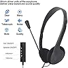 USB PC Headsets with Microphone Noise Cancelling Mic & Audio Controls, Wired Stereo Computer Headphone Adjustable Headband PC Headset Earphone for Office, Online Conference #1