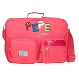 De Joumma Bags. Pepe Jeans Kim Cartera Escolar Rosa 38x28x6 cms Poliéster