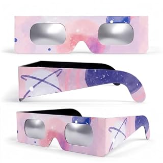SAFE ECLIPSE lunettes d’éclipse solaire, monture 45 mm, lot de 2