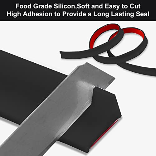 Self Adhesive Shower Threshold Water Dam Shower Stopper Barrier,Collapsible Shower Water Dam Shower Barrier,Dry And Wet Separation For Bathroom,Water Retaining Strip With Sealing Tool (Black/67Inch) #TOP1