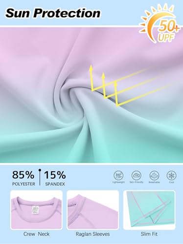 ANGEL CITIZ UV Shirt Damen Kurzarm Schwimmshirt UPF 50+ Rashguard Women Surf Badeshirt Wasser S-XXL