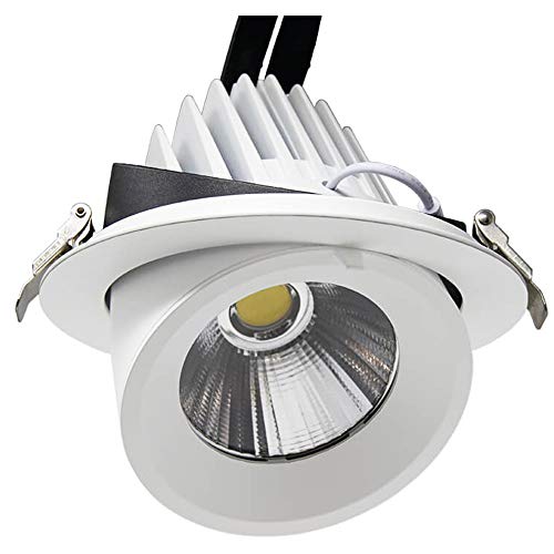 FactorLED Foco Empotrable Orientable LED 25W, Iluminación Techo Interior, Tecnología CCT   Tono de Luz Seleccionable, Luz cálida, natural y fría (3 in 1), Ø140mm x H100mm