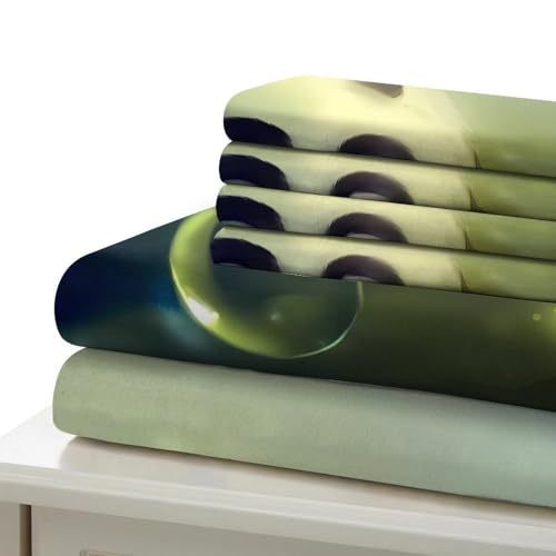 Housse de couette panda 3D imprimé microfibre 260x220 drap de lit inaltérable - 7