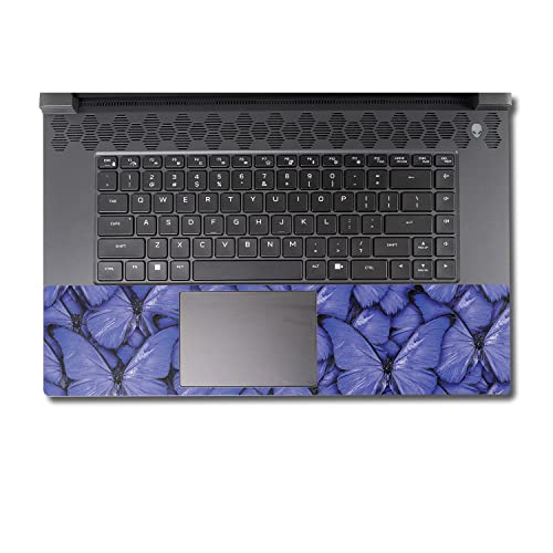 Image of MightySkins Skin Compatible with Alienware M17 R5 (2022) Full Wrap Kit - Blue Butterflies | Protective, Durable, and Unique Vinyl Decal wrap Cover | Easy to Apply & Change Styles | Made in The USA