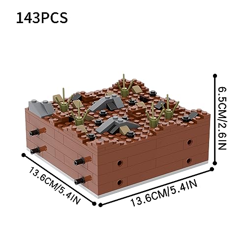 Image of WW2 Battlefield Ground Military Building Block Set.WW2 Building Block Fun for Kids and History Buffs.