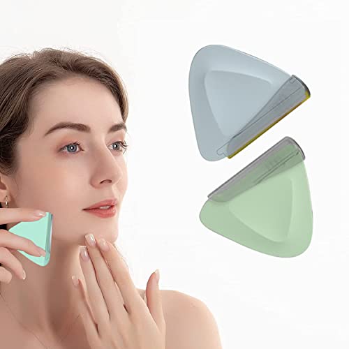 ODFANSH Eyebrow Razors for Women,2pcs Facial Razors for Women, Hair Trimmer Face Razor for Women Body Use, Eyebrow Trimmer Shaper Shaver Exfoliating Dermaplaning Tool