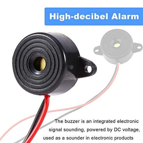 DAOKAI 10Pcs Electronic Buzzer DC 3-24V Piezo Buzzer Alarm with Wire ...