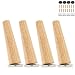 Produktbild 4 Stück Holz Tischbeine,Holz Sofafüße Möbelfüße,Holz Möbelfüße 8cm/15cm/20cm,mit Montageplatten & Schrauben für Sofa Bett Schrank Couch Stuhl (Schrägfuß 15cm)