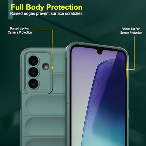 Image of Zapcase Back Case Cover for Samsung Galaxy A26 5G | Compatible for Samsung Galaxy A26 5G Back Cover | Liquid Silicon Magic Case with Camera Protection | Dark Green