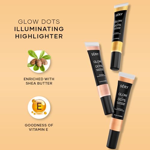 Image of SERY Glow Dots Illuminating Highlighter with Shea Butter, Vitamine E and Anti Aging property - ROSE