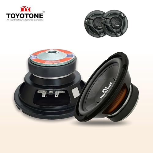 Image of TOYOTONE 6.5 inch HI-FI Subwoofer | Waterproof Coated Cone | Copper Coil of 8 Ohms | V3 Long Strokers | Rubber Edge | Y35 90 * 17 MM Magnet (6.5INCH-60W-SUBWOOFER-WITH-2TWEETERS)