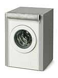 MORGICO Waterproof Washing Machine Cover 60 x 50 x 80 cm – Protective Cover with Zip and Plush Interior – Dustproof, Moisture Wicking, Outdoor and Indoor Use – Universal for All Models (Pearl Grey)