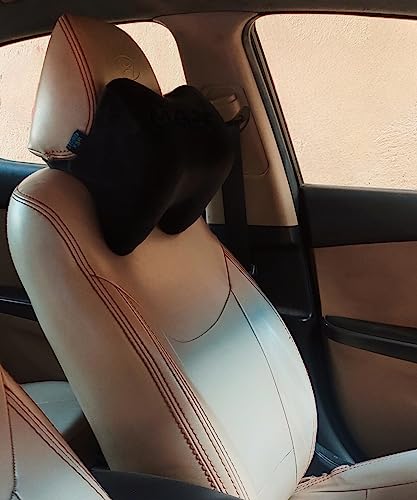 Max Comfort Memory Foam Car Headrest with Comfort Neck Soft Touch Black by Max Comfort Memory Foam (Black)