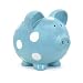 Child to Cherish Polka Dot Piggy Bank, Blue, Large