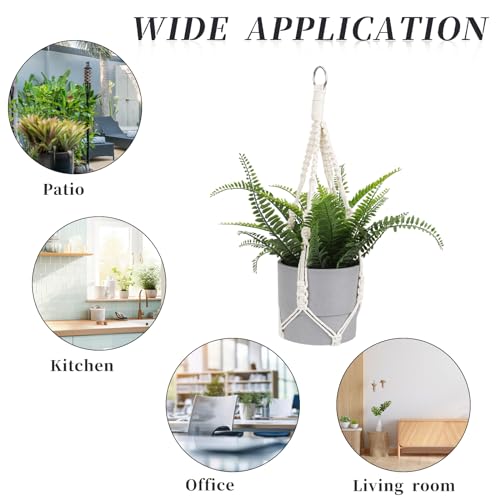Sliverdew 568823_1_4XCHN1YJ Macrame Plant Hanger, 2 Pack Boho Hanging Planters Baskets For Indoor Plants Decorative Braided Cotton Rope Flower Pot Holder thumb #2