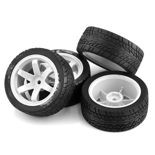 For Tamiya For TT01 TT01E For TT02 For TT02B For TA06 For XV01 1/10 RC ���[�V���O�J�[�p�[�c 4�� 68mm �S���^�C���z�C�[���^�C�� 12mm �Z�p RC�^�C���Z�b�g