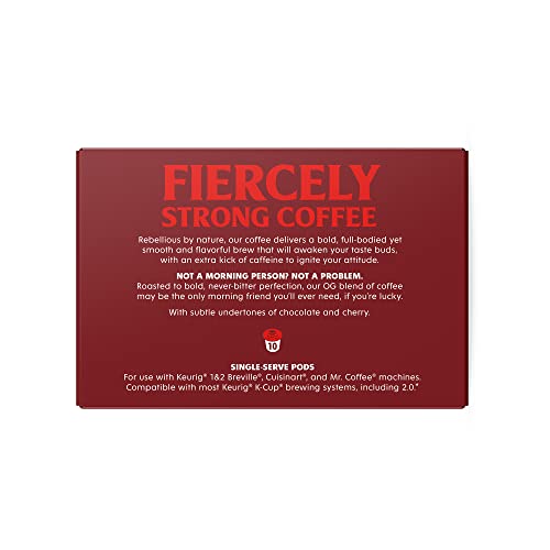 Death Wish Coffee - Single Serve Coffee - Extra Kick Of Caffeine - 10 Each Of Medium, Dark, And Espresso Roast - Mixed Roast Variety Pack #TOP5