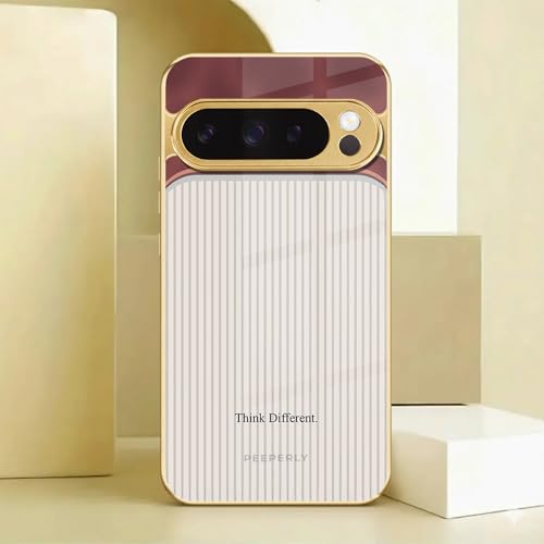 Image of Peeperly Think Different Regalia Case for Google Pixel 7a, Google Pixel 7a Back Cover Case(2022) - TPU | Gold