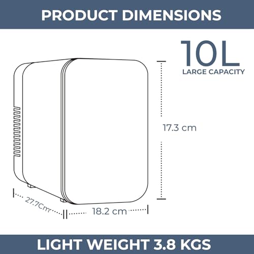 Image of KILIG Frio+ Mini Fridge | Portable Cooler & Warmer | 240V AC & 12V DC Power for Home & Car | Smart Temperature Control | Perfect for Food & Beverages, Travel, Skincare, Medicine | White