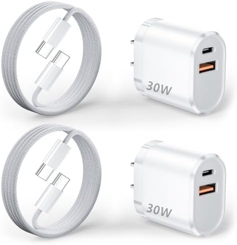 Fast Charger for iPhone 17 16 Pro Max Charger Cord, 30W USB Type C Fast Charging for iPhone Air/iPhone 17/17 Pro Max /16e /16 Pro /15 Pro Max, iPad, 2-Pack with 6.6FT Long USBC Braided Cable