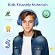 EarFun Kinder Kopfhörer, Over-Ear Kopfhörer für Kinder mit Kabel, 85/94dB Lautstärkenbegrenzer, Faltbar, Einstellbar, Hi-Fi Klang, HD-Mikrofon, Komfortables Tragen, Kinderkopfhörer für Schule/Tablet
