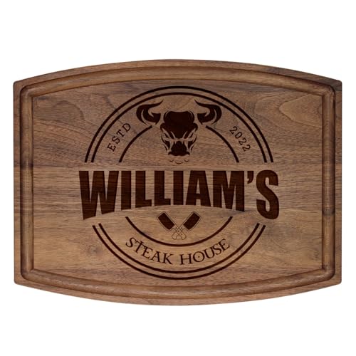 Silveroy Custom Engraved Wood Cutting Boards For Men, Dad or Grandpa - A Gift For Birthday, Father's Day, Anniversary and Christmas - Long Lasting Customized Gift Idea For All Men Who Loves Bbq