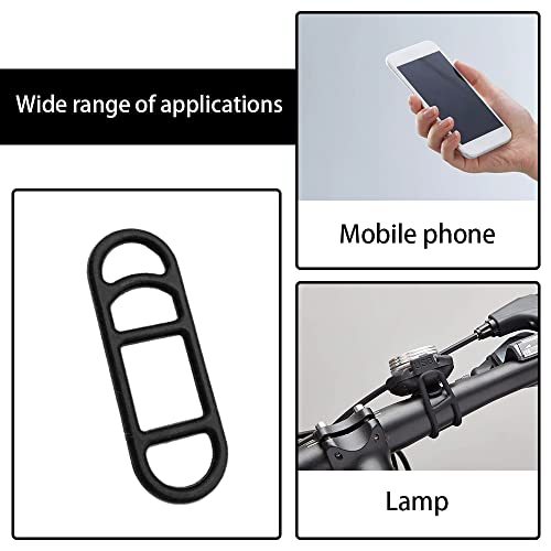 HUAZEXINX 5 peças de tiras de silicone para luz de bicicleta, pulseira de borracha de silicone para