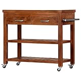 Verleihen Sie Ihrer Küche einen unverwechselbaren Vintage-Touch und mehr Stauraum mit unserem Küchenwagen aus massivem Akazienholz!