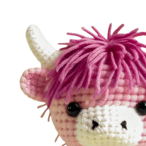 zwxqe Kit complet de crochet pour débutants, de vache avec fil et outils, projet amigurumi facile pour hommes, femmes, ambyistes, amateurs de, amis, collègues – vue 7
