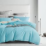 Decoración perfecta para el hogar: moderno y sencillo, moderno juego de ropa de cama reversible de un solo color, dos superficies reversibles de la ropa de cama pueden cambiar fácilmente su decoración con las estaciones, perfecto para su hogar moderno