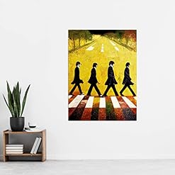 Doppelganger33 LTD Abbey Road Abstract Stylised Beatles Boho Landscape Red and Ochre Extra Large XL Wall Art Poster… - Les Beatles, Paul McCartney, John Lennon, RIngo Starr, George Harrison Doppelganger33 LTD Abbey Road Abstract Stylised Beatles Boho Landscape Red and Ochre Extra Large XL Wall Art Poster… – Image 2