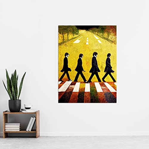 Doppelganger33 LTD Abbey Road Abstract Stylised Beatles Boho Landscape Red and Ochre Extra Large XL Wall Art Poster… - Les Beatles, Paul McCartney, John Lennon, RIngo Starr, George Harrison Doppelganger33 LTD Abbey Road Abstract Stylised Beatles Boho Landscape Red and Ochre Extra Large XL Wall Art Poster… – Image 3
