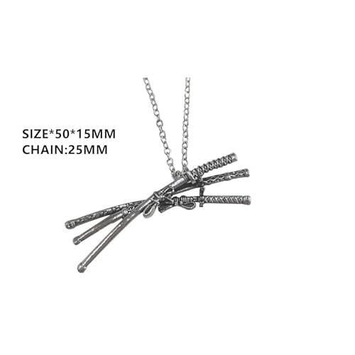 Xcfs 3Pcs/Set Anime One Piece Merchandise Luffy/Three Swords/Captain Darkluffy Skull Stainless Steel Chain One Piece Anime Stuff Pendants Necklace For Man Women Fans #TOP2