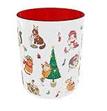 Taza de Navidad, tazas navideñas originales para desayuno y café | RTazas Navideñas con Diseño de Mascotas y Madrid | Tazas navidad para casa y oficina | Compra solidaria (Gatitos navideños)