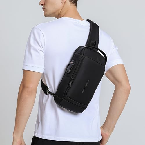 Kingsons Anti-theft Sling Backpack with Lock& Charger for Men - Thumbnail 2