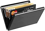KEQAR Porte-Cartes RFID en Métal, Étui Carte Bancaire pour Femme et Homme, Porte-Cartes avec 10 Compartiments, Protection RFID & NFC, Étui Métallique pour Cartes et Visites - 4