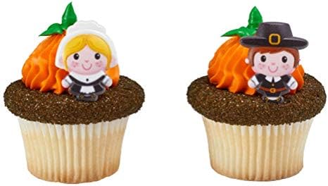 Thanksgiving Pilgrim Cupcake Rings - 24 pc