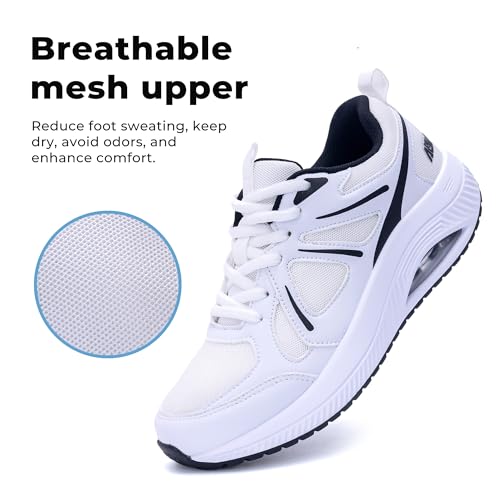 Image of QAUPPE Womens Walking Shoes with Arch Support Athletic Orthotic Sneakers for Women Foot Pain Relief