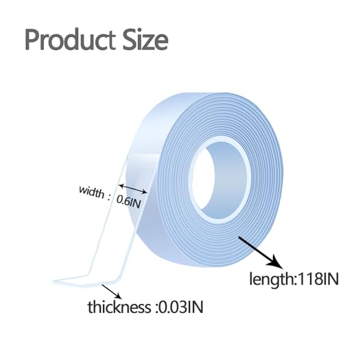 Curtain Rod Tape，Clear Drapery Ring Smooth Tape，Quiet Shower Curtain Ring Tape，Used to Prevent The Curtain Ring from Getting Stuck in The Curtain Rod (2 Rolls) by Snnshun - Image 2