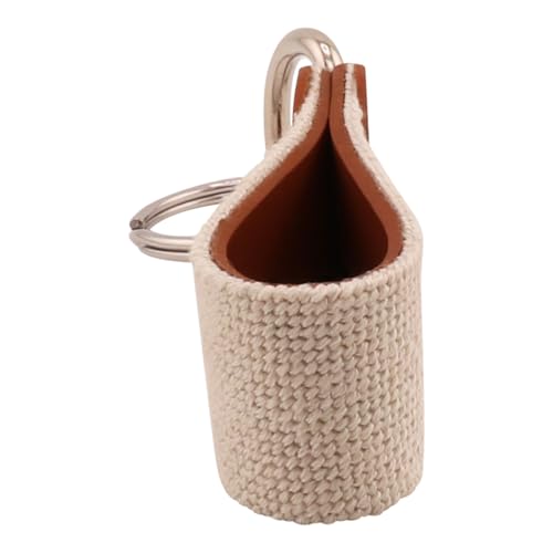 Image of Leather Hand-Stitched Needlepoint Key Fob or Key Chain