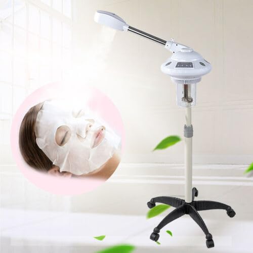 Vaporizador facial vertical para sauna facial, limpiador de poros, boquilla giratoria 360°, vaporizador de ozono, nano-atomización, 750 W, 680 ml