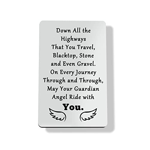 Heigebi New Driver Gift Card Engraved Wallet Card Insert for Boyfriend Husband Friends Ride Safe Gift Safe Travel Gift New Driver Gift Biker Trucker Husband Gift Card for Biker Bicycle Race Souvenir