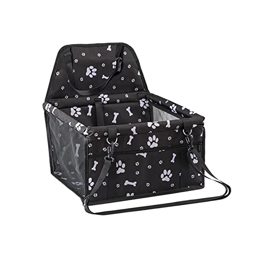 Ioensy Assento de carro para cachorro, assento elevatório para carro, dobrado, alças ajustáveis, com