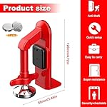 Portable Alarm Door Stopper - 80dB Anti-Theft Security Alarm Door Stoppers for Bottom of Door, Adjustable and Easy to Install for Home, Office, and Travel, Door Security Devices (Red) - Image 2
