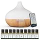 Aroma Diffuser Set für ätherische Öle 500ml Fernbedienung 14 LED Farben 4 Timer Einstellungen Raumduft Ideal für Entspannung, Wellness & Aromatherapie